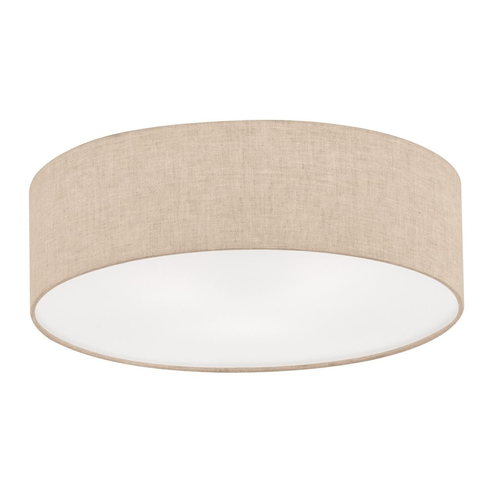 Beżowa lampa sufitowa z tekstylnym kloszem ø 60 cm Thor – Fischer & Honsel