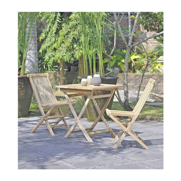 Stół ogrodowy z drewna tekowego Garden Pleasure Java, 70x70 cm-image-2