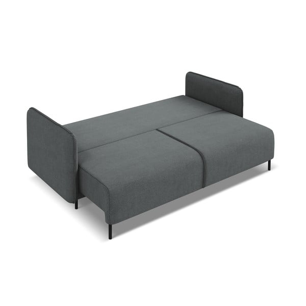 Ciemnoszara rozkładana/ze schowkiem sofa 226 cm Luana – Makamii-image-4