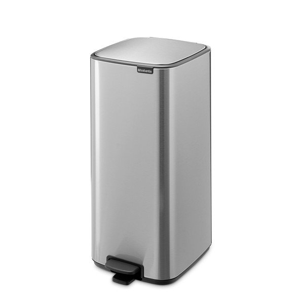 Stalowy kosz na śmieci z pedałem w kolorze matowego srebra 30 l Bo – Brabantia