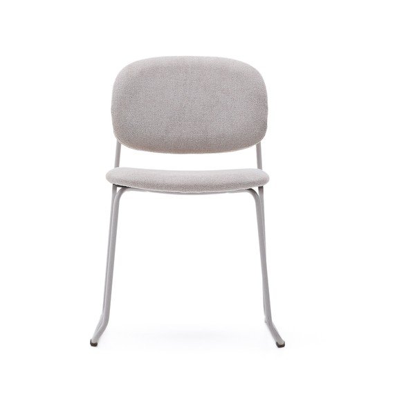 Beżowe metalowe krzesło sztaplowane Meli – Kave Home-image-2