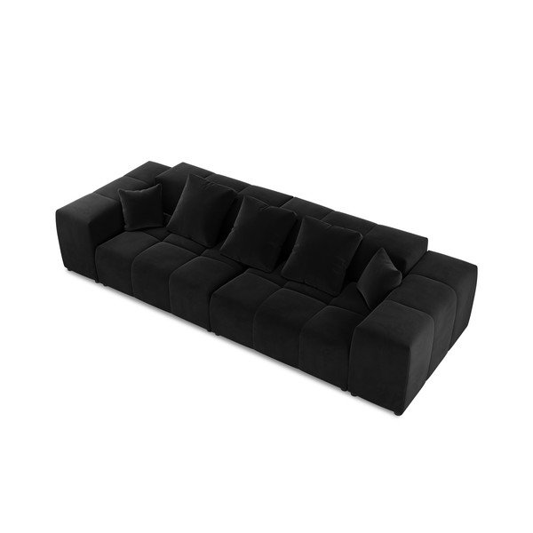 Czarna aksamitna sofa 320 cm Rome Velvet – Cosmopolitan Design-image-4