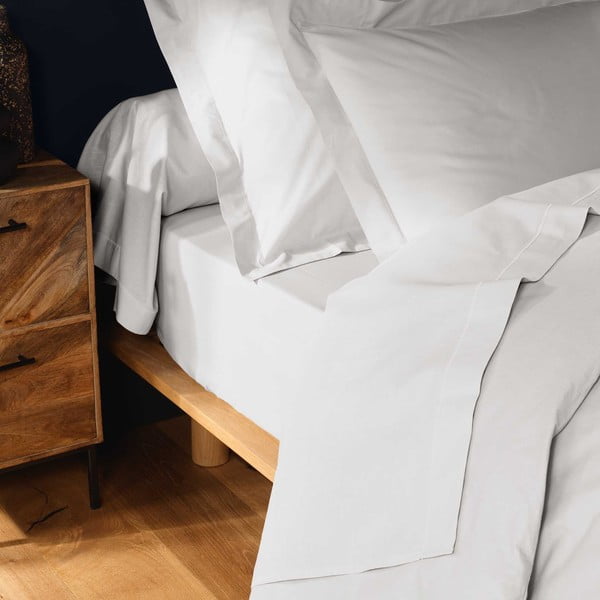 Białe bawełniane prześcieradło z gumką 180x200 cm Lina – douceur d'intérieur-image-2