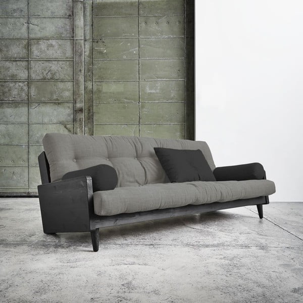 Sofa rozkładana Karup Indie Black/Granite Grey/Dark Grey