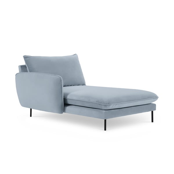 Jasnoniebieski aksamitny szezlong (lewostronny) Vienna – Cosmopolitan Design-image-3