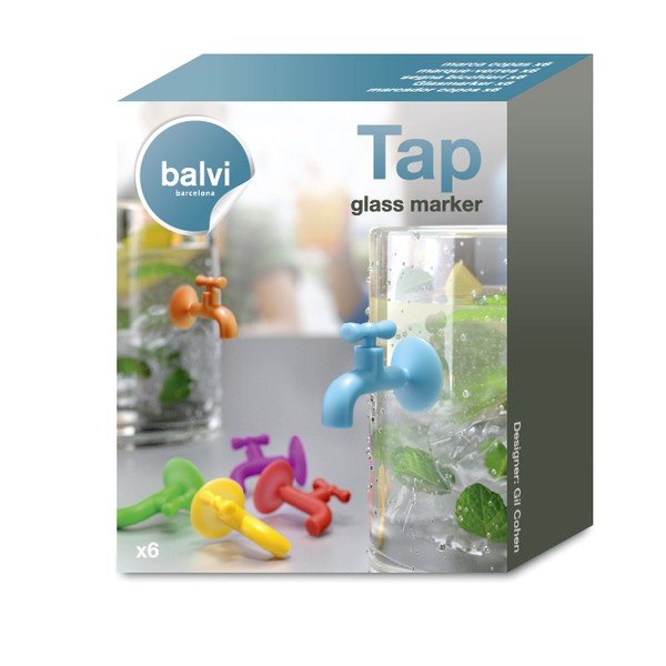 Zestaw 6 szt. uchtywów na szklanki Balvi Tap-image-2