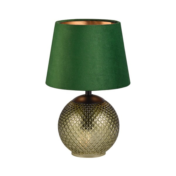 Zielono-brązowa lampa stołowa (wys. 29 cm) Jonna – Trio