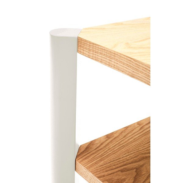 Kremowy/w jasnym naturalnym kolorze regał w dekorze dębu 126x84x43 cm Bona – Teulat-image-3