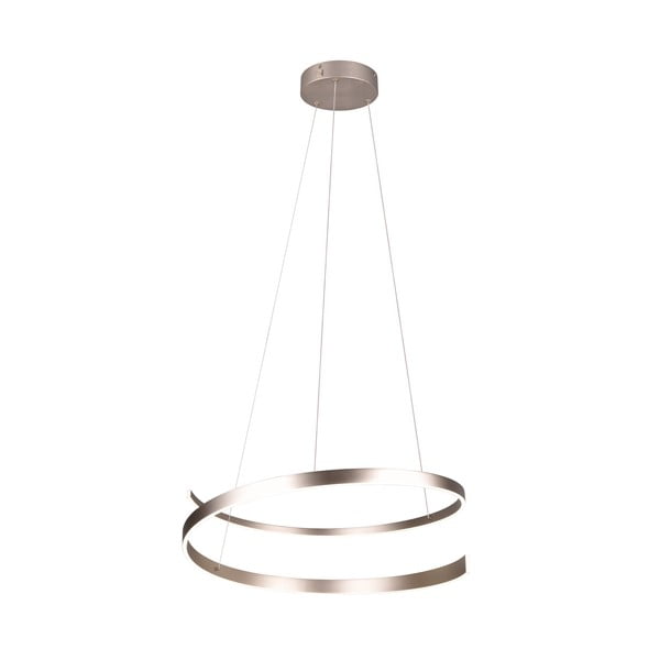 Szara lampa wisząca LED ze sterowaniem głosowym/mobilną aplikacją i metalowym kloszem ø 75 cm Cinardi – CINQUE