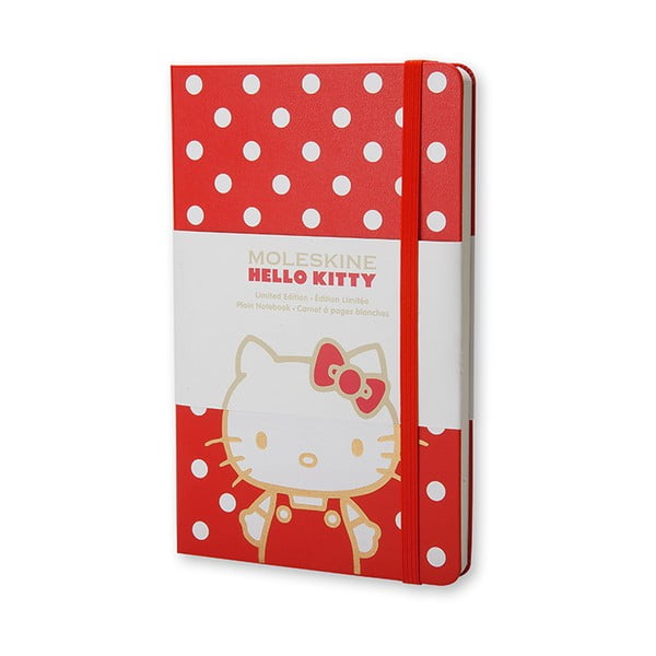 Czerwony notatnik gładki Moleskine Hello Kitty, mały
