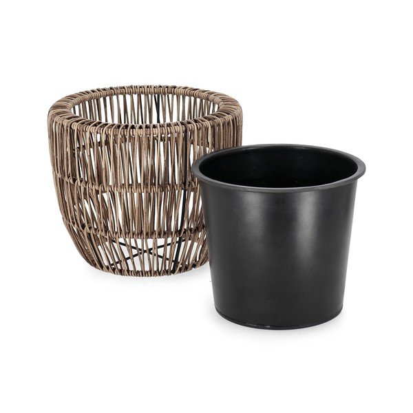 Plastikowe/ze sztucznego rattanu doniczki zestaw 3 szt. ø 44 cm Ayun – Bizzotto-image-2