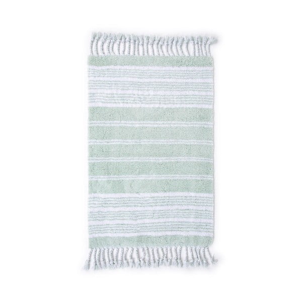 Zielony bawełniany dywanik łazienkowy Foutastic Martil, 60x90 cm