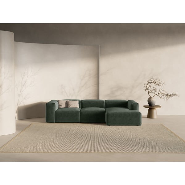 Zielony narożnik (prawostronny/z szezlongiem) Bergamo – Cosmopolitan Design-image-1