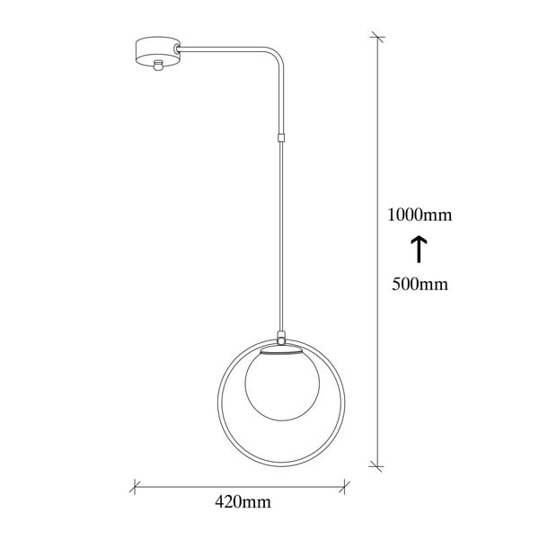 Czarna metalowa lampa wisząca Opviq lights Elpidas-image-4