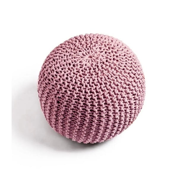 Różowy pleciony puf Jagger – Bonami Essentials-image-1