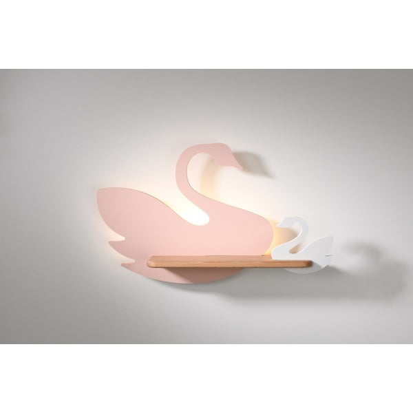 Biało-różowa lampa dziecięca Swan – Candellux Lighting-image-3