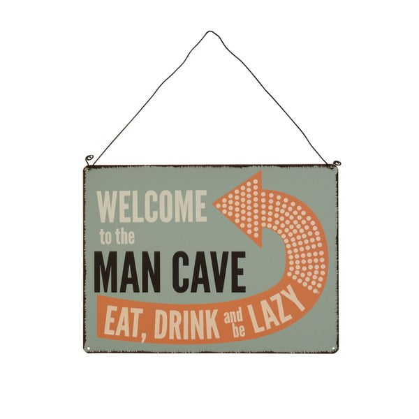 Tabliczka wisząca Rex London Welcome To Man Cave, 23x17 cm