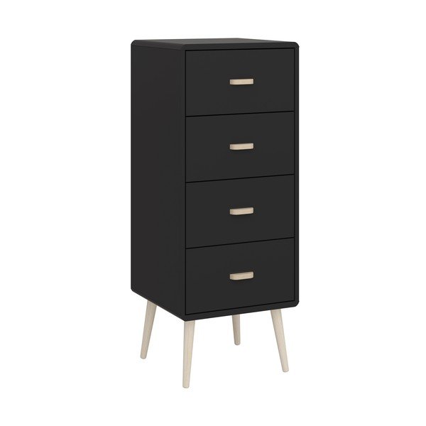Czarna wysoka komoda 41x105 cm Mino – Tvilum-image-1