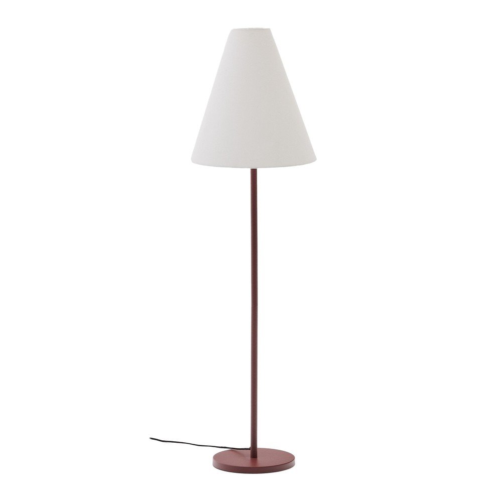 Lampa stojąca w kolorze terakoty z tekstylnym kloszem (wysokość 153 cm) Navat – Kave Home