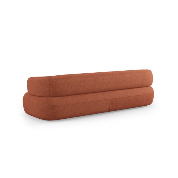 Sofa z materiału bouclé w kolorze terakoty 226 cm Jenny – Micadoni -image-3