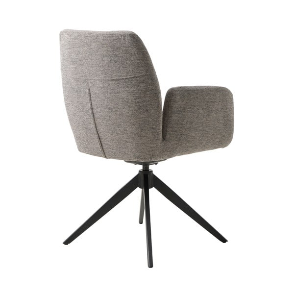 Szary tapicerowany fotel jadalniany z podłokietnikami Roxana – Unique Furniture-image-2