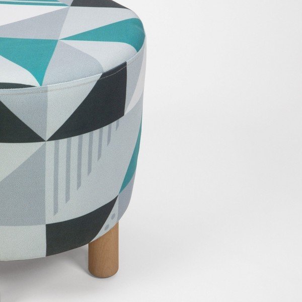 Taboret z drewnianymi nogami Cono Pete, ⌀ 41 cm-image-3