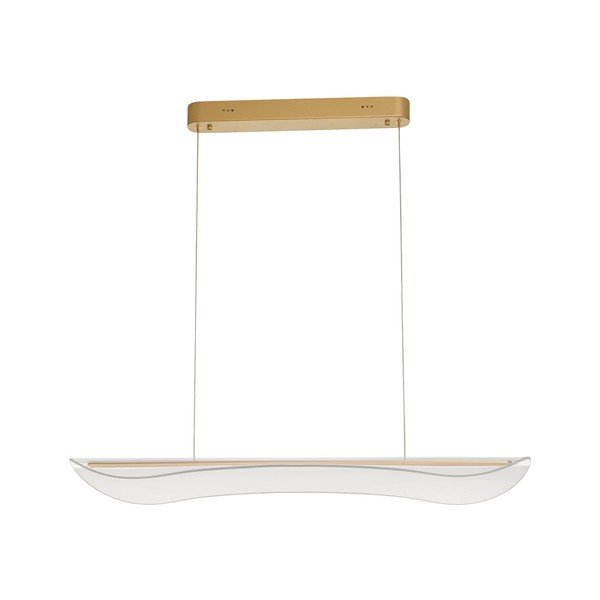Aluminiowa lampa wisząca LED ze ściemniaczem w kolorze złota z kloszem ze szkła akrylowego Agos – Nova Luce