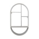 Jasnoszara wielopoziomowa metalowa półka 35 cm Feira – House Nordic