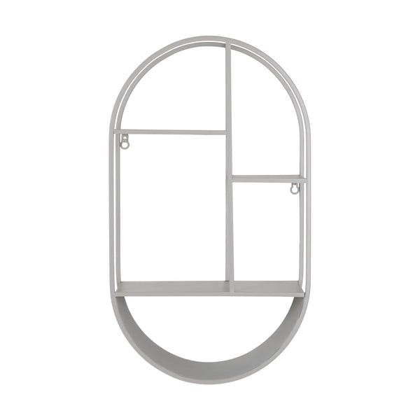 Jasnoszara wielopoziomowa metalowa półka 35 cm Feira – House Nordic