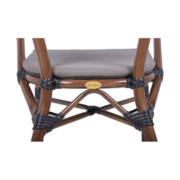 Beżowe metalowe krzesło ogrodowe Toskana – Garden Pleasure-image-3