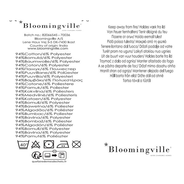 Czerwono-beżowy koc z mieszanki bawełny 130x160 cm Cang – Bloomingville-image-4