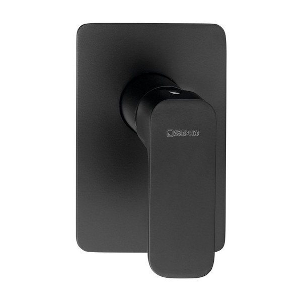 Bateria prysznicowa podtynkowa w kolorze matowej czerni (1 otwór) Spy – Sapho