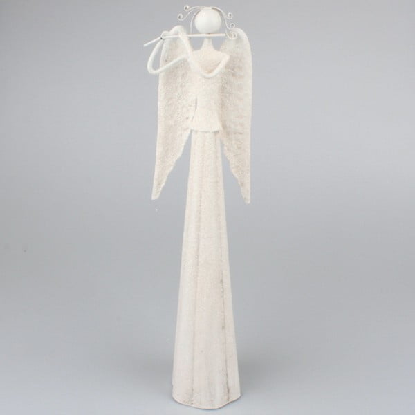Biały anioł metalowy Dakls, wys. 11,5 cm
