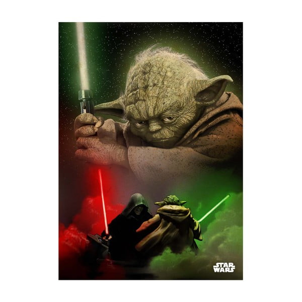 Plakat na blasze Duel of the Fates - Yoda
