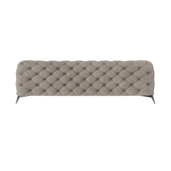 Szarobeżowa aksamitna sofa 243 cm Chelsea – Ropez-image-3