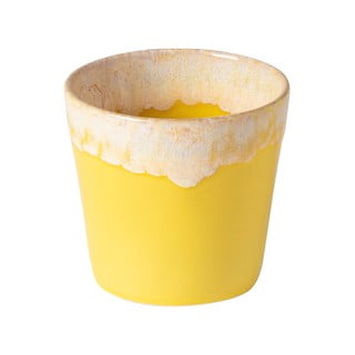 Biało-żółty kamionkowy kubek do espresso Costa Nova, 210 ml
