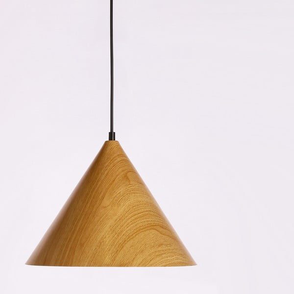 Brązowa lampa wisząca z metalowym kloszem ø 32 cm Dunca – Candellux Lighting-image-1