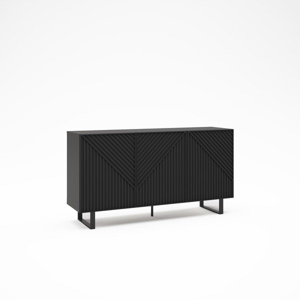 Czarna komoda 151x80x35 cm Peta – Marckeric-image-4