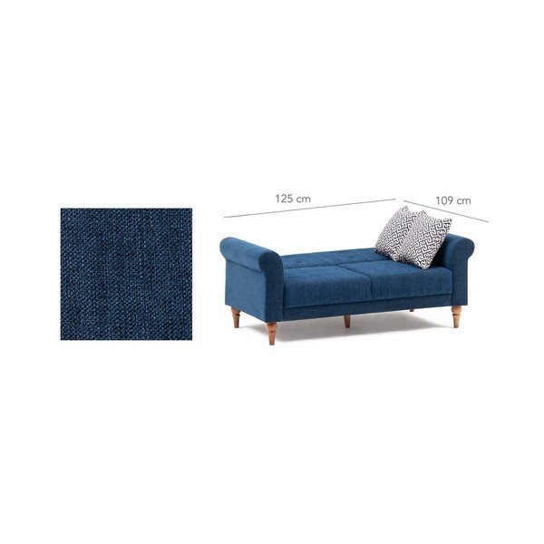 Ciemnoniebieska sofa rozkładana Madona-image-2
