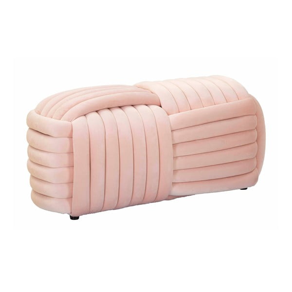 Jasnoróżowa aksamitna ławka Softy – Mauro Ferretti-image-2