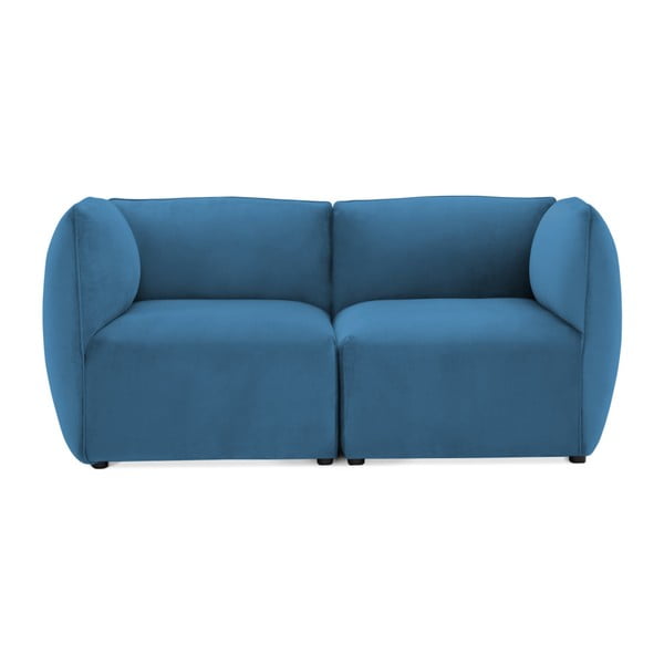 Niebieska 2-osobowa sofa modułowa Vivonita Velvet Cube