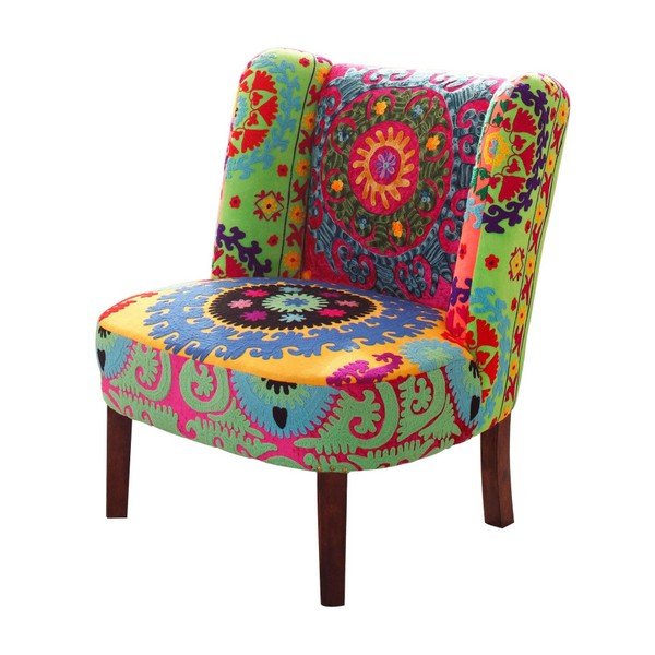 Fotel we wzory z nogami z drewna mangowca Støraa Johnson