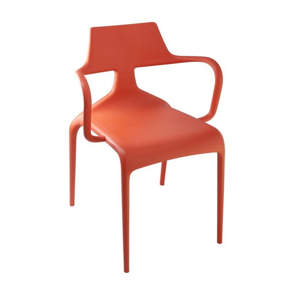 Krzesło Shark z podłokietnikami, czerwone