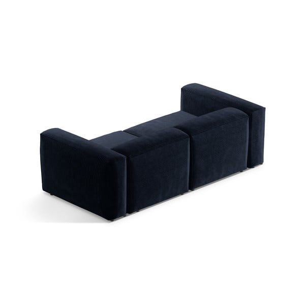 Ciemnoniebieska sztruksowa sofa 224 cm Bergamo – Cosmopolitan Design-image-4