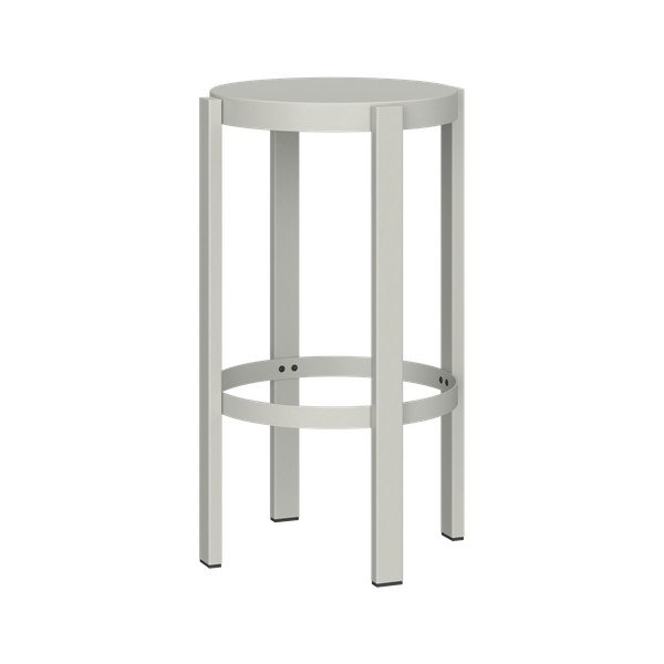 Jasnoszary stalowy hoker (wysokość siedziska 65 cm) Doon – noo.ma