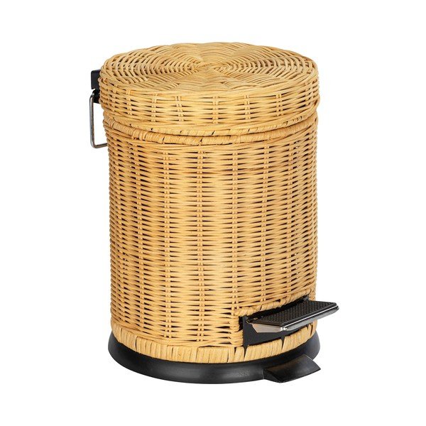 Pleciony kosz na śmieci na pedał Wenko Manilla, 3 l-image-1