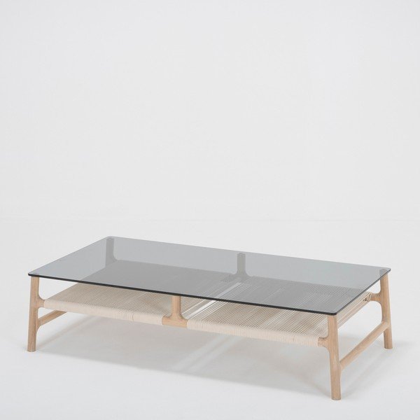 Stolik z litego drewna dębowego Gazzda Fawn, 120 x 60 cm-image-1