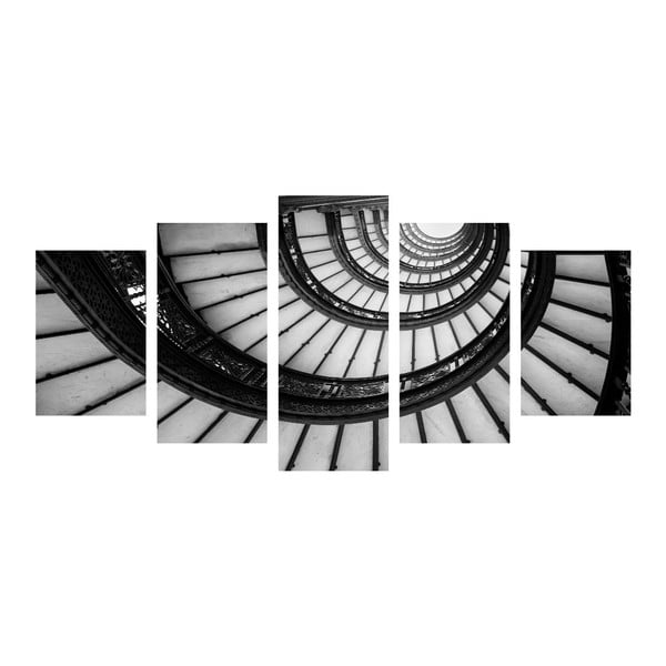Wieloczęściowy obraz Black&White Stairs, 100x50 cm