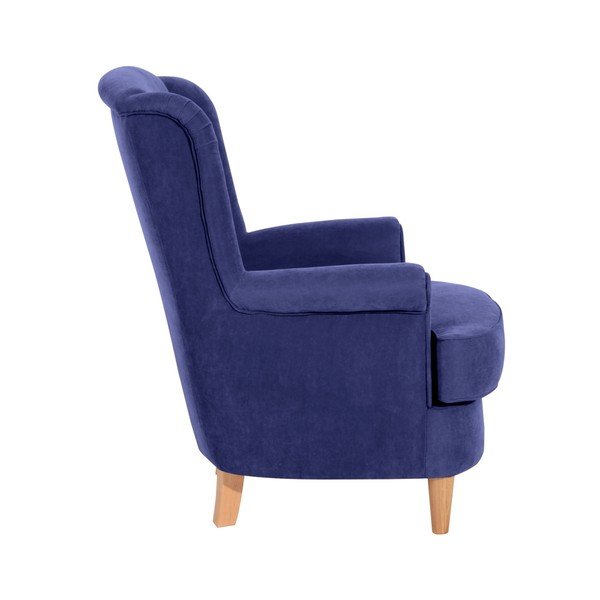 Niebieski fotel Max Winzer Kendra Velor-image-1