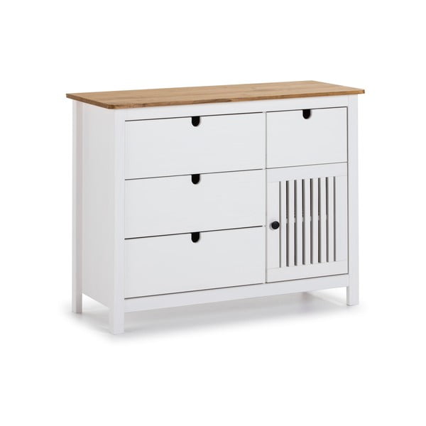 Biała drewniana komoda Marckeric Bruna-image-2